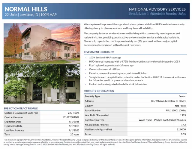 Affordable housing property represented by Affordable Housing Group